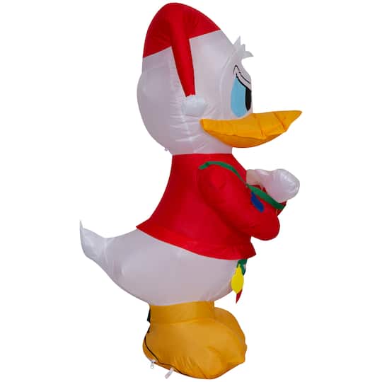 3.5ft. Airblown® Inflatable Disney® Donald Duck in Sweater with Christmas Lights Scene